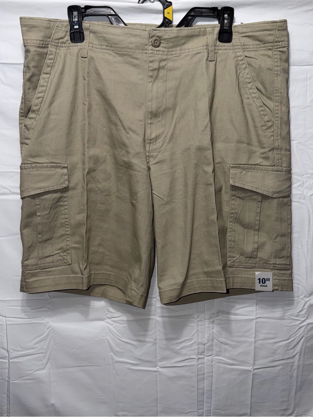 George Khaki Cargo Shorts with Side Pockets
